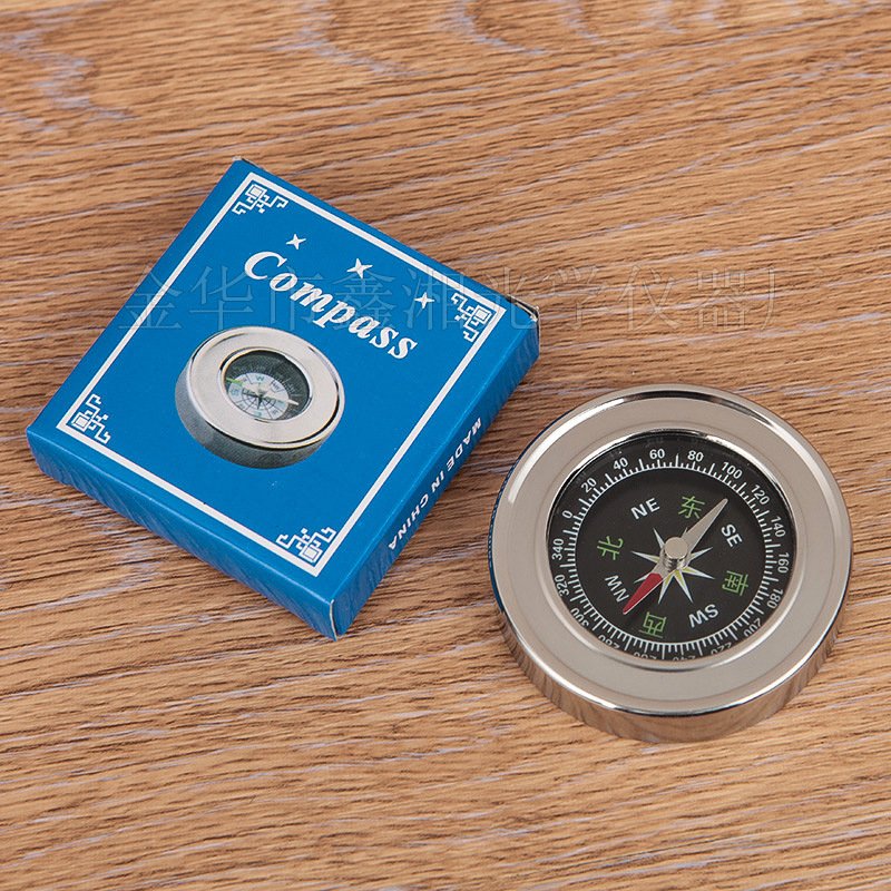 60mm all-metal round portable stainless steel compass guide and gift promotion northerly
