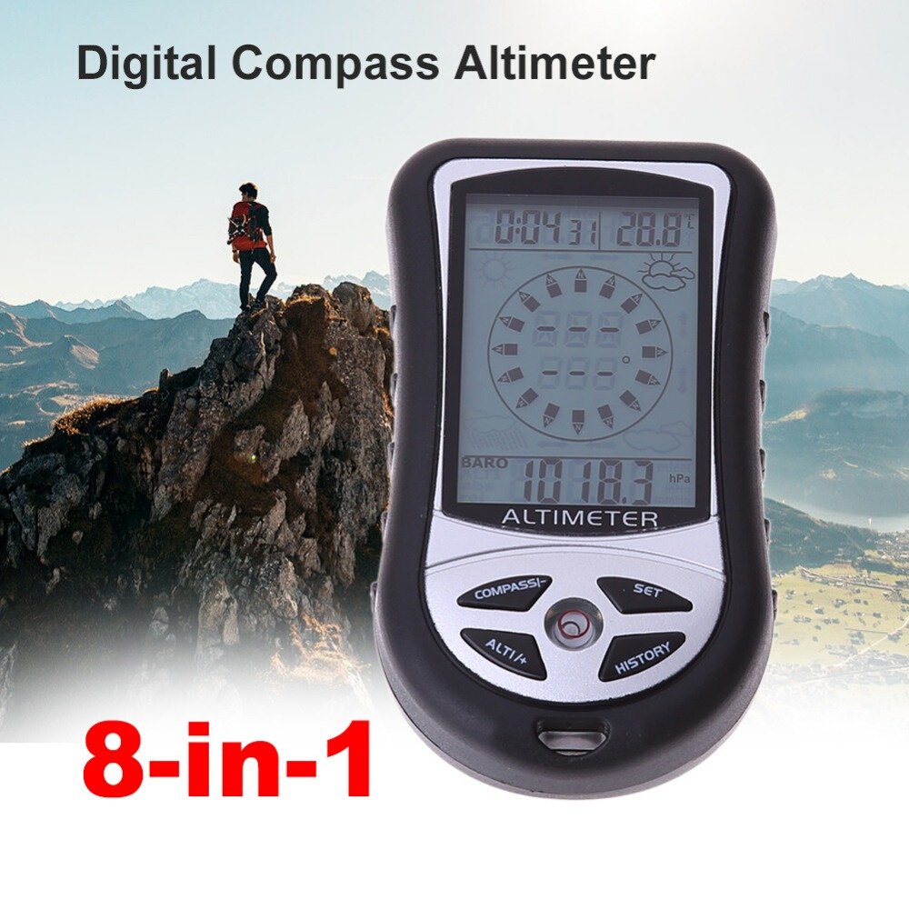 Multifunctional electron altimeter guide to altimeter thermometer weather prediction for outdoor fishing of algebraometers