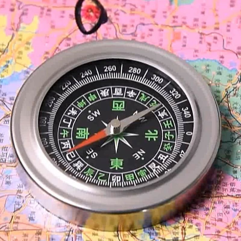 Stainless steel compass, portable outdoor hiking camping direction, high accuracy points to the northern compass multi-purpose