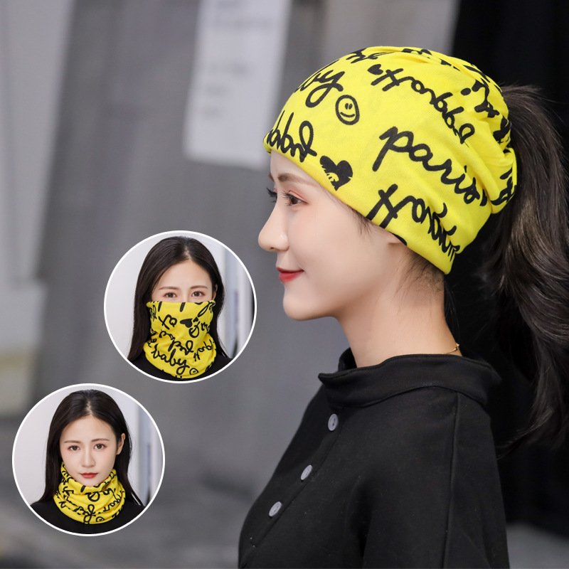 A twirl of a woman's scarf in the autumn and winter