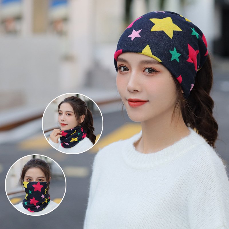A twirl of a woman's scarf in the autumn and winter