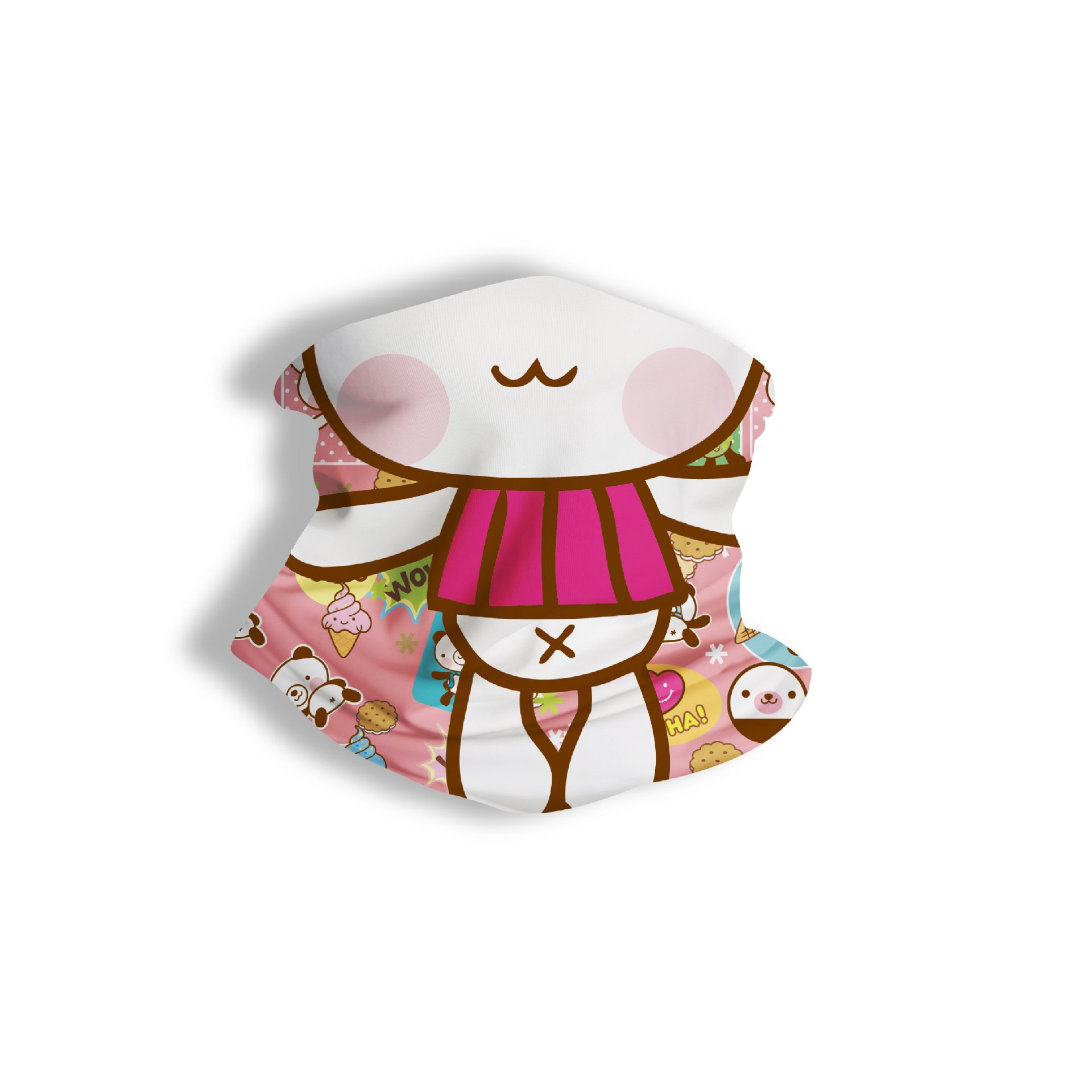the summer girl rides a magic turban mask outside the turban