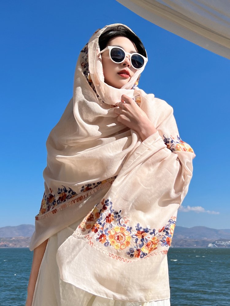 Scarves for summer desert women wearing a tan-proof turban turban turban turban with tan caps