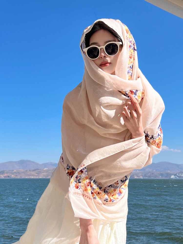 Scarves for summer desert women wearing a tan-proof turban turban turban turban with tan caps