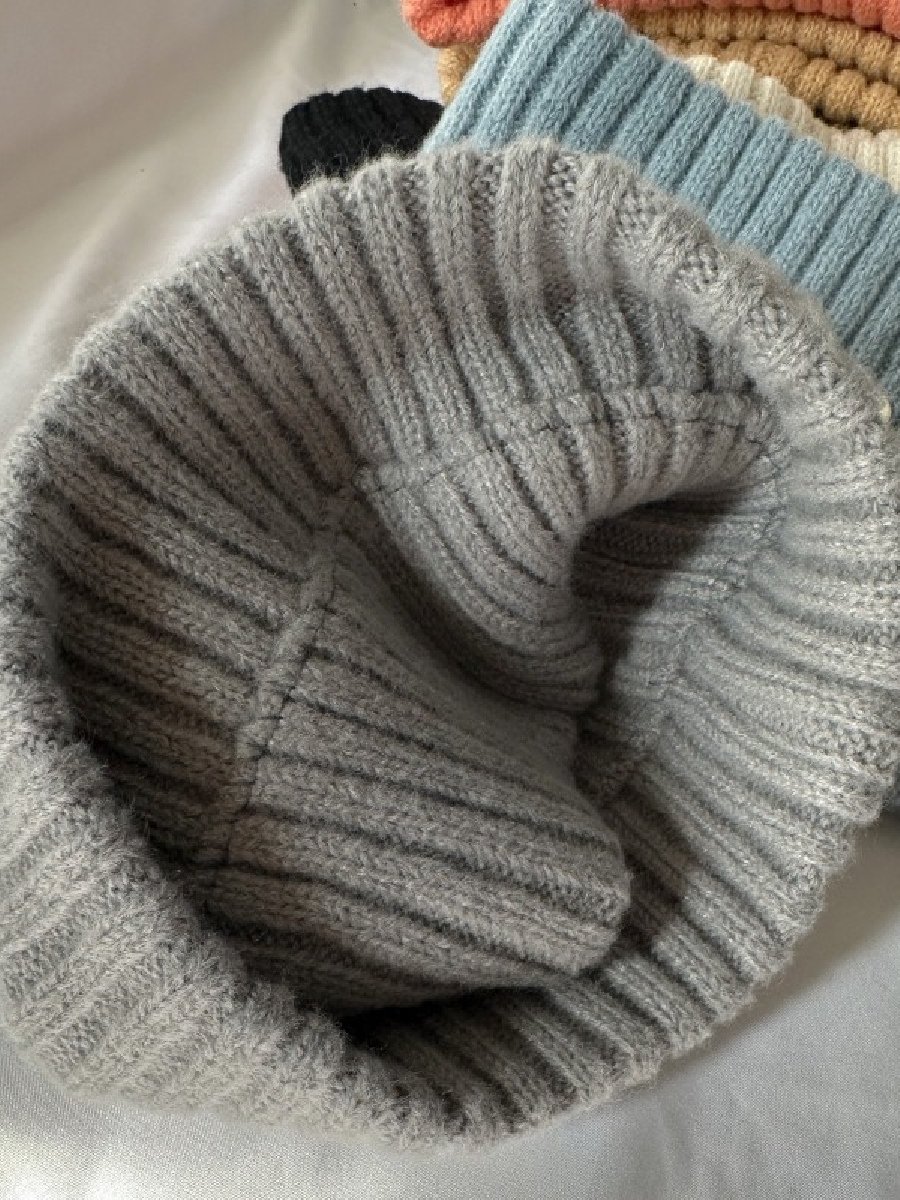 Autumn winter crochets with Korean letters and a warm, windproof hair turban