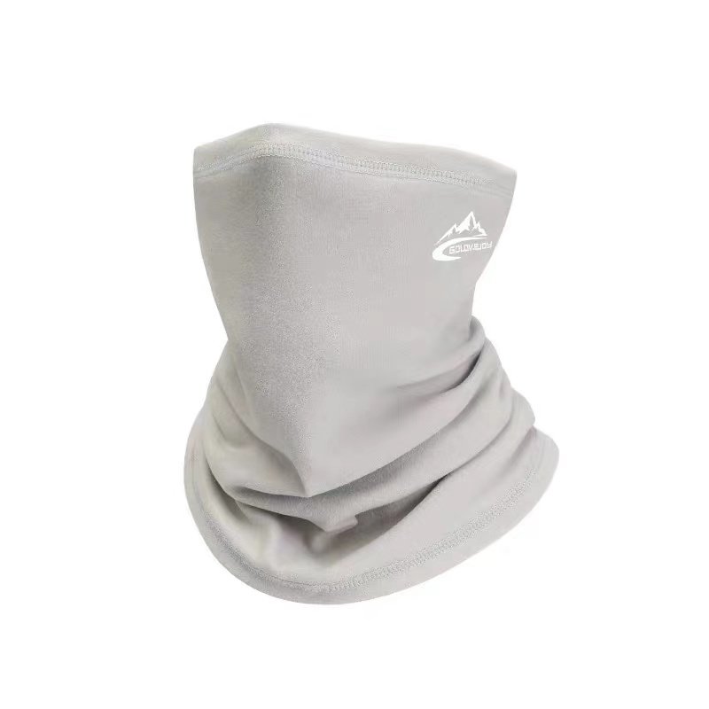 Ride a mask around a snowman's snowboarding winter windbreaker to keep a warm, cold, velvet cap on his neck