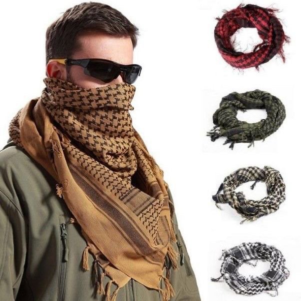 Tactical scarfs outside the Arab headscarves