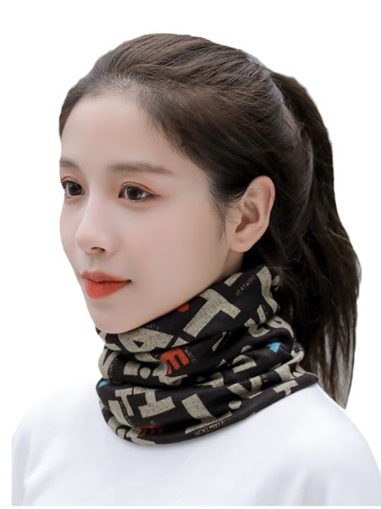 Autumn scarf girl, multi-purpose turban turban protection mask riding a warm twirl hat