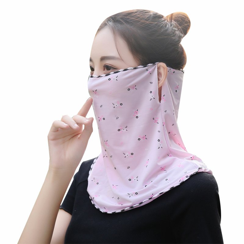 The woman with the shawl is wearing a headscarf veil around her neck