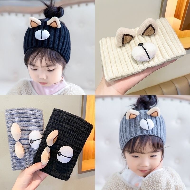 New 2024 for a girl with a emptiness hat on her knitting head in the autumn and winter