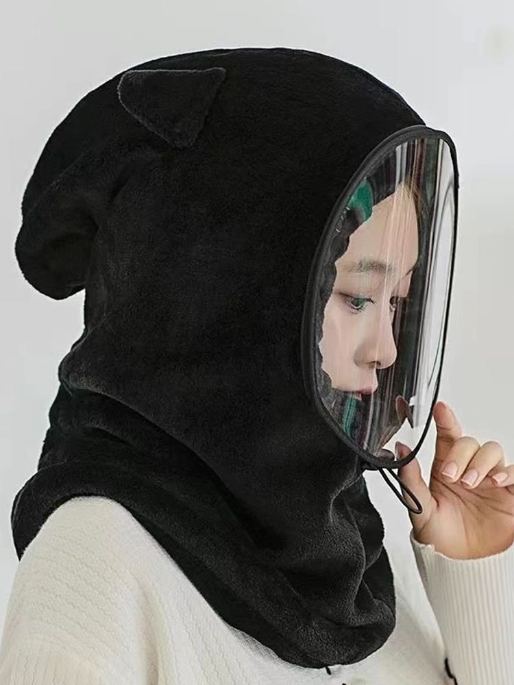 Ride windshield 2022 Red Winter for huskheads with a warm mask cap around it