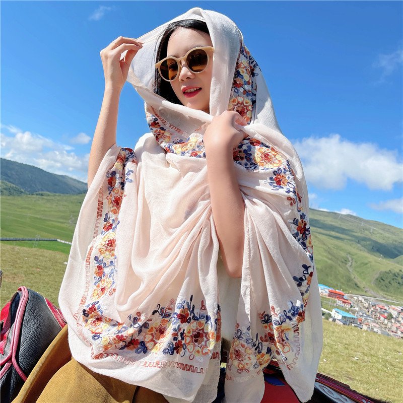 Scarve women in summer desert travel to sunscreen shawl-proof turban turbans