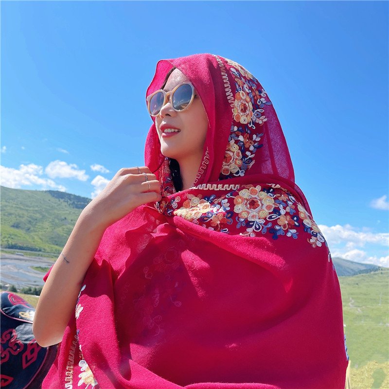 Scarve women in summer desert travel to sunscreen shawl-proof turban turbans