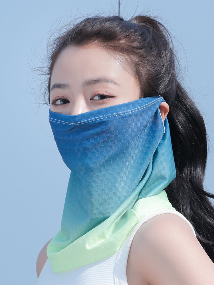 A new 2024, ice-filtered, summer sunscreen all over her face