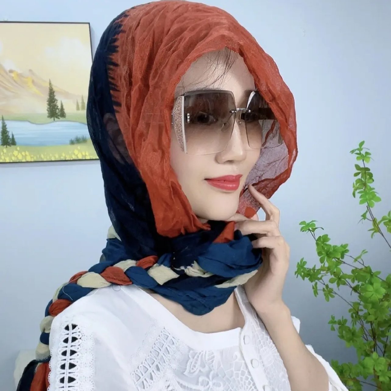 The turban is sun-proof and turban-sun-covered