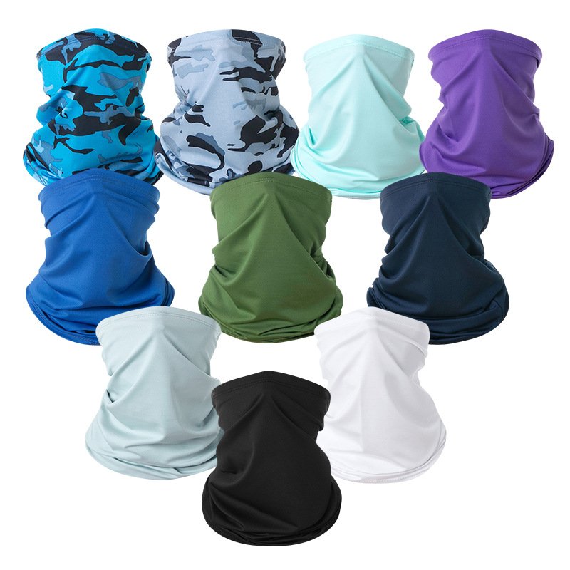 A boy riding a turban outside of the sunscreen twirl and a turban for the summer