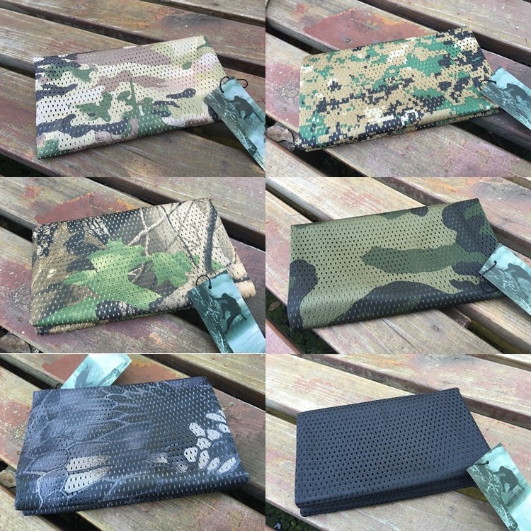 The army's hot-coloured scarf outside of the house