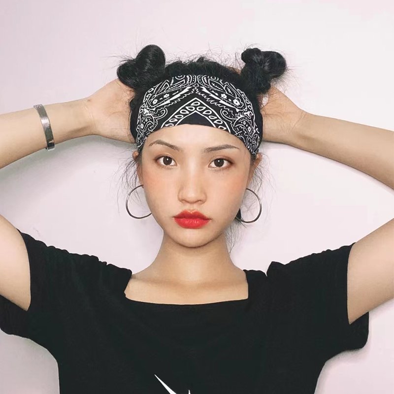 the hip-hop, hip-hop turban-turban-shows with a hundred turbans of retro fashion around the tide