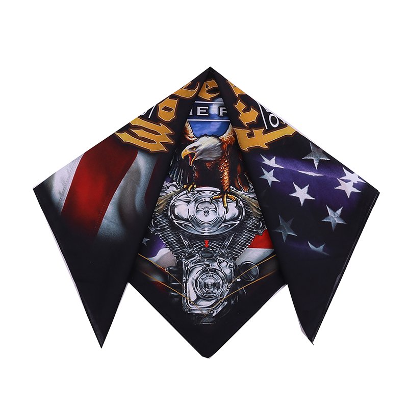 Harley Indian biked a hip-hop turban, dust towel, wind towel