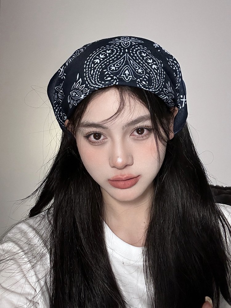 Acamy's muscular plaster turban cashew bouquet, male and female medium-covered turban spring and summer turban