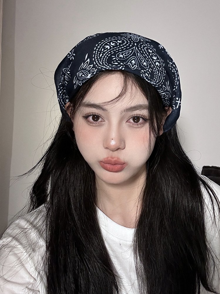 Acamy's muscular plaster turban cashew bouquet, male and female medium-covered turban spring and summer turban