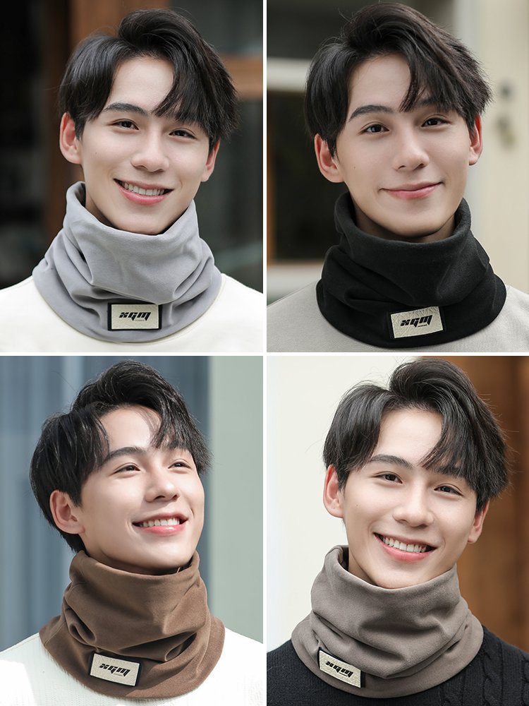 A warm-necked neck and neck-protected turban on winter days