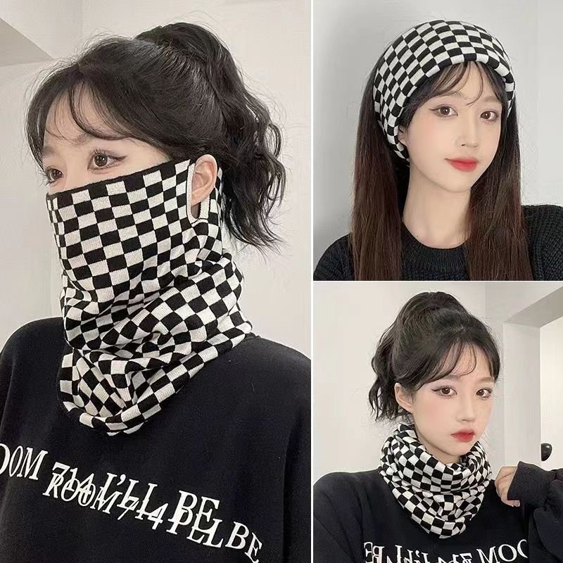 Autumn scarf girl, multi-purpose turban turban protection mask riding a warm twirl hat