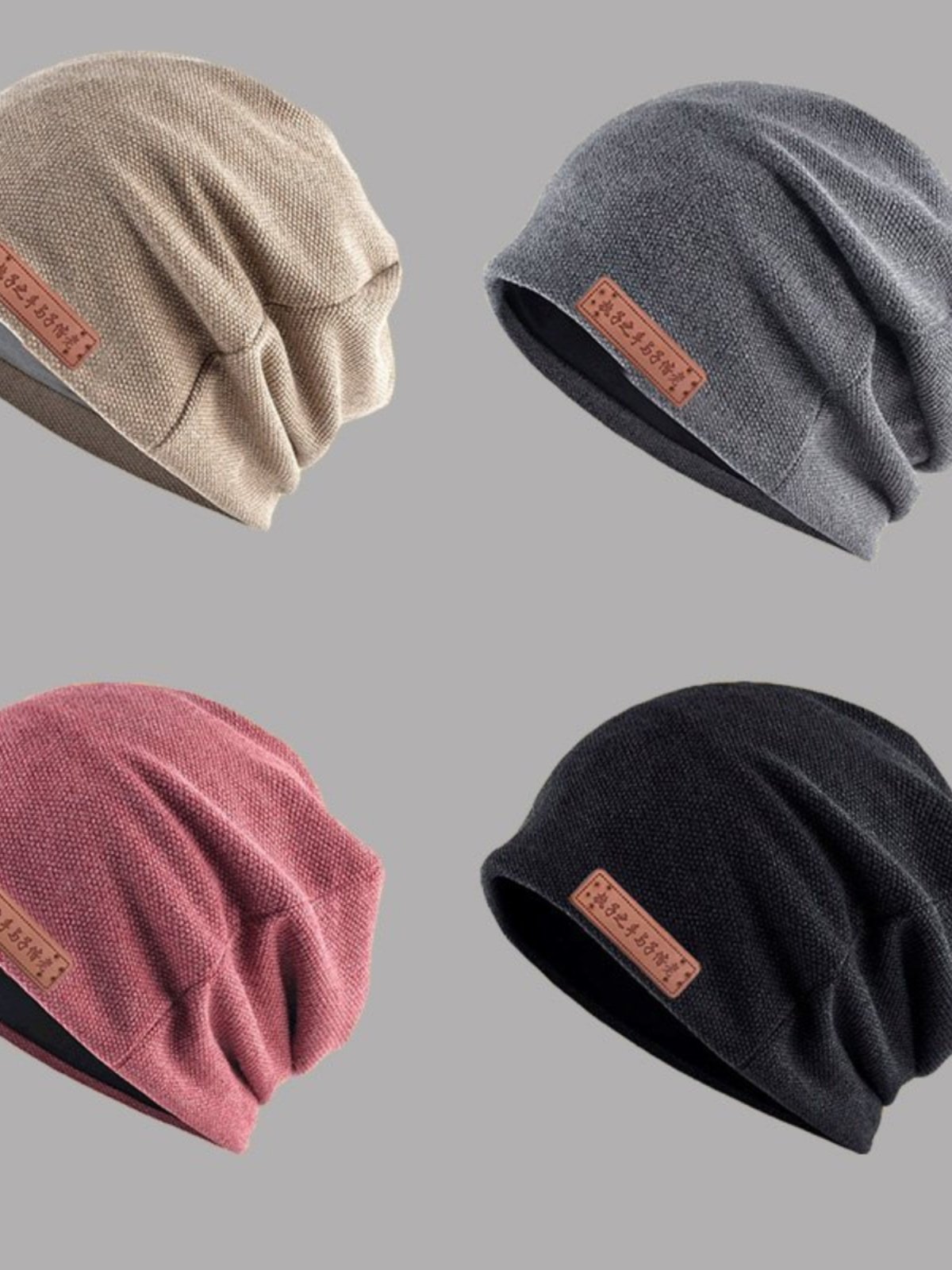 Autumn and winter hats, men and women, sleeping around men's and women's fashion caps, men's recreational headscarves, men's hats
