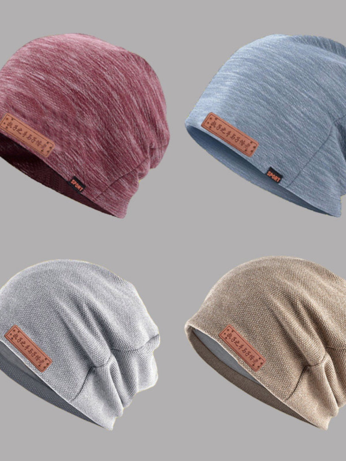Autumn and winter hats, men and women, sleeping around men's and women's fashion caps, men's recreational headscarves, men's hats