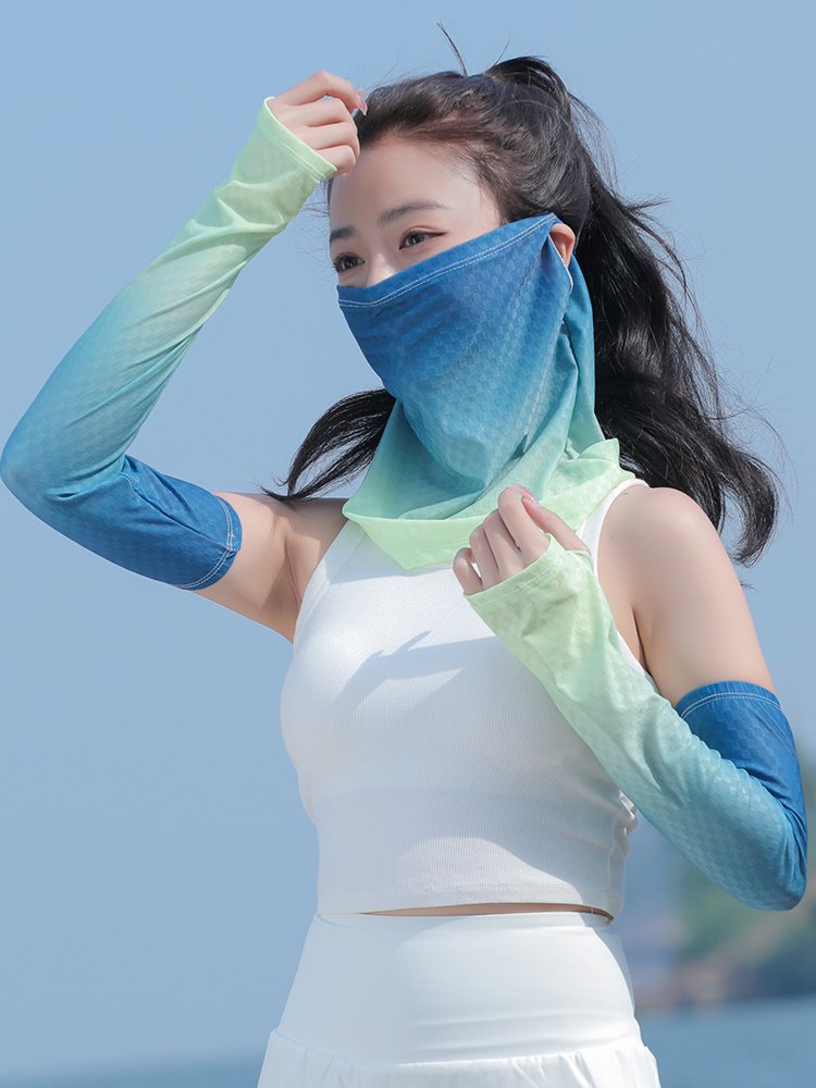 Outdoor sunscreen women's iced-wire sleeves, all-faced car drivin'