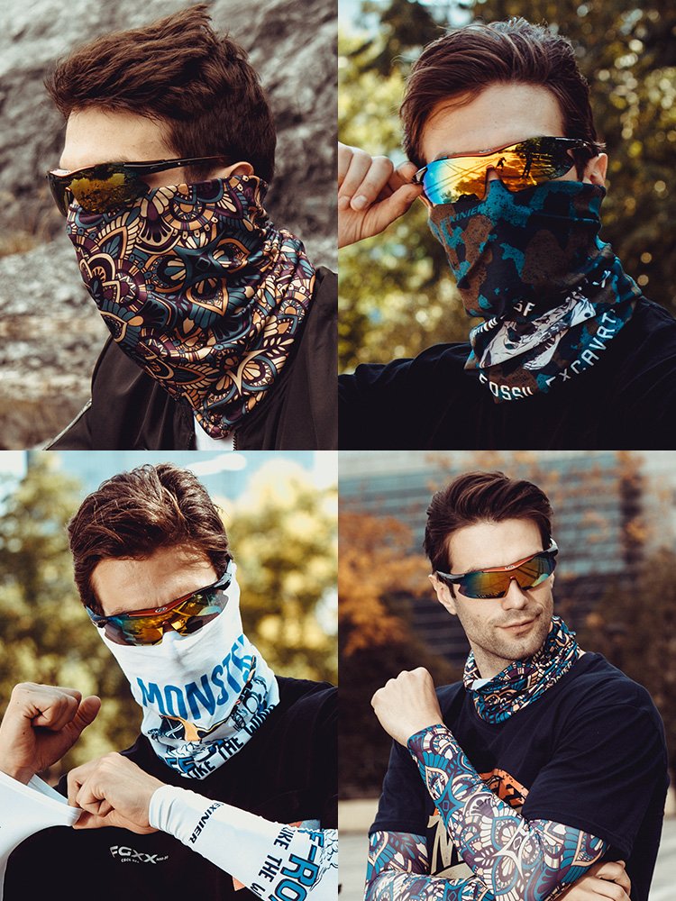 Scattered with ice, sunscreen, a summer turban for a man's neck