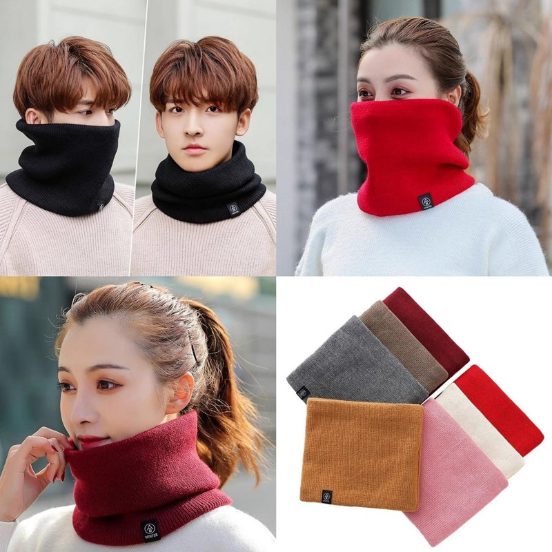 Men and women with neck protections are warm and thicker in the winter