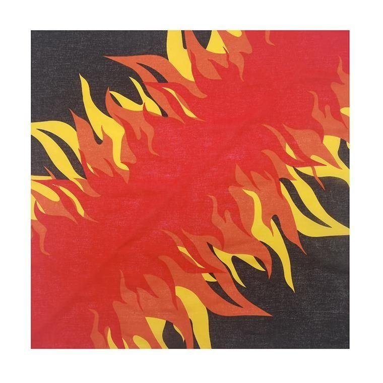 the hip-hop turban on both sides of the flame turban