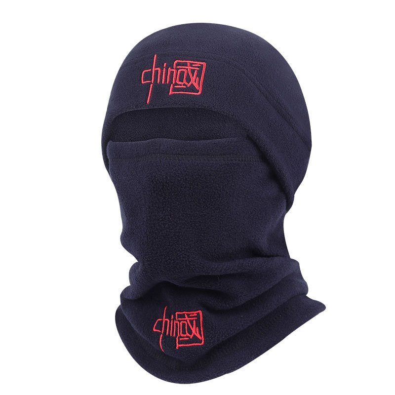 In autumn and winter, a man and a woman riding a velvet cap with a thick cold-proof cyclist heated cap