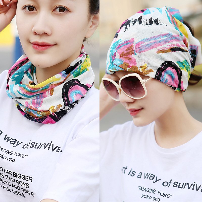 Summer sun-proof ice-skinned neck-scarved girl