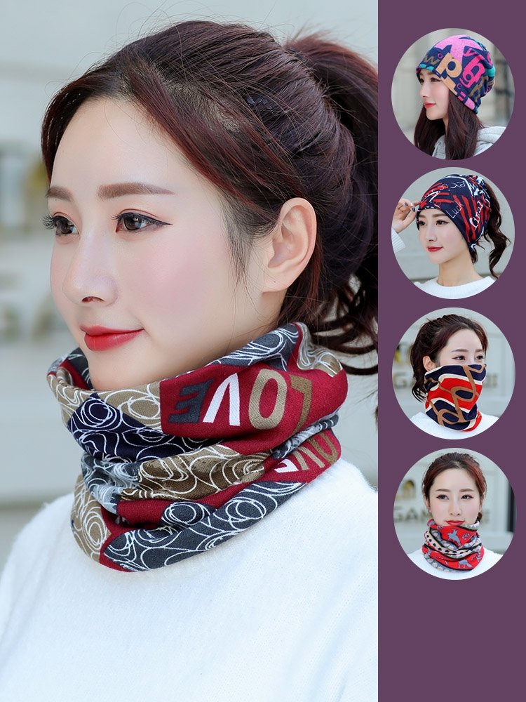 A woman with a warm-and-cold cold hat, 2024 new neck scarf