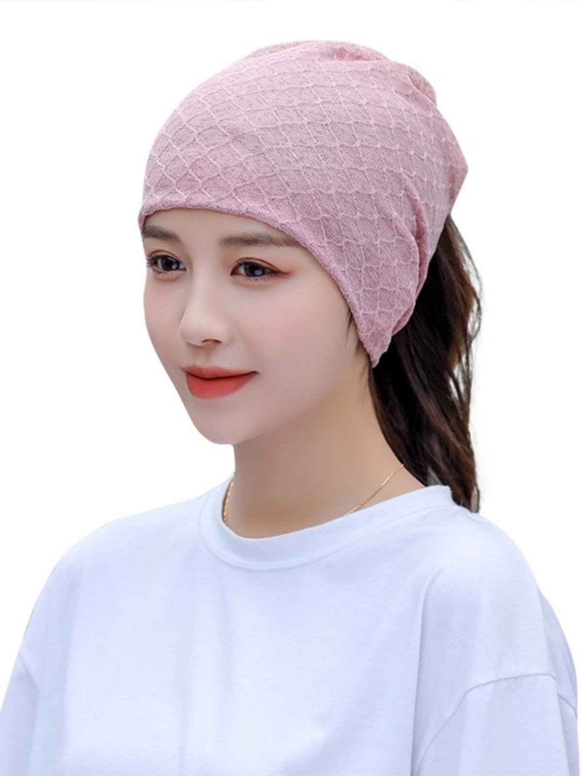 Summer turban neck sunscreen, ice-clad air-conditioning caps, with a thin head in the morning and winter to keep the sun warm