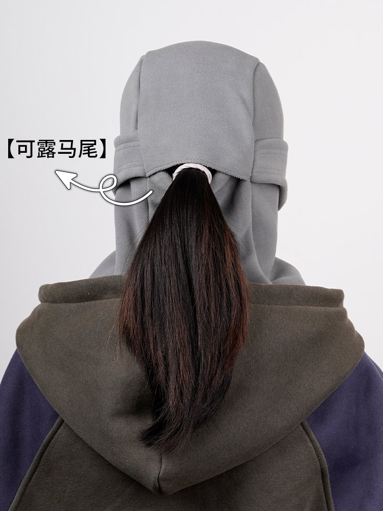 Ride a hooded, male and female, winter, autumn and winter hat, snow-skiding, warm and electric