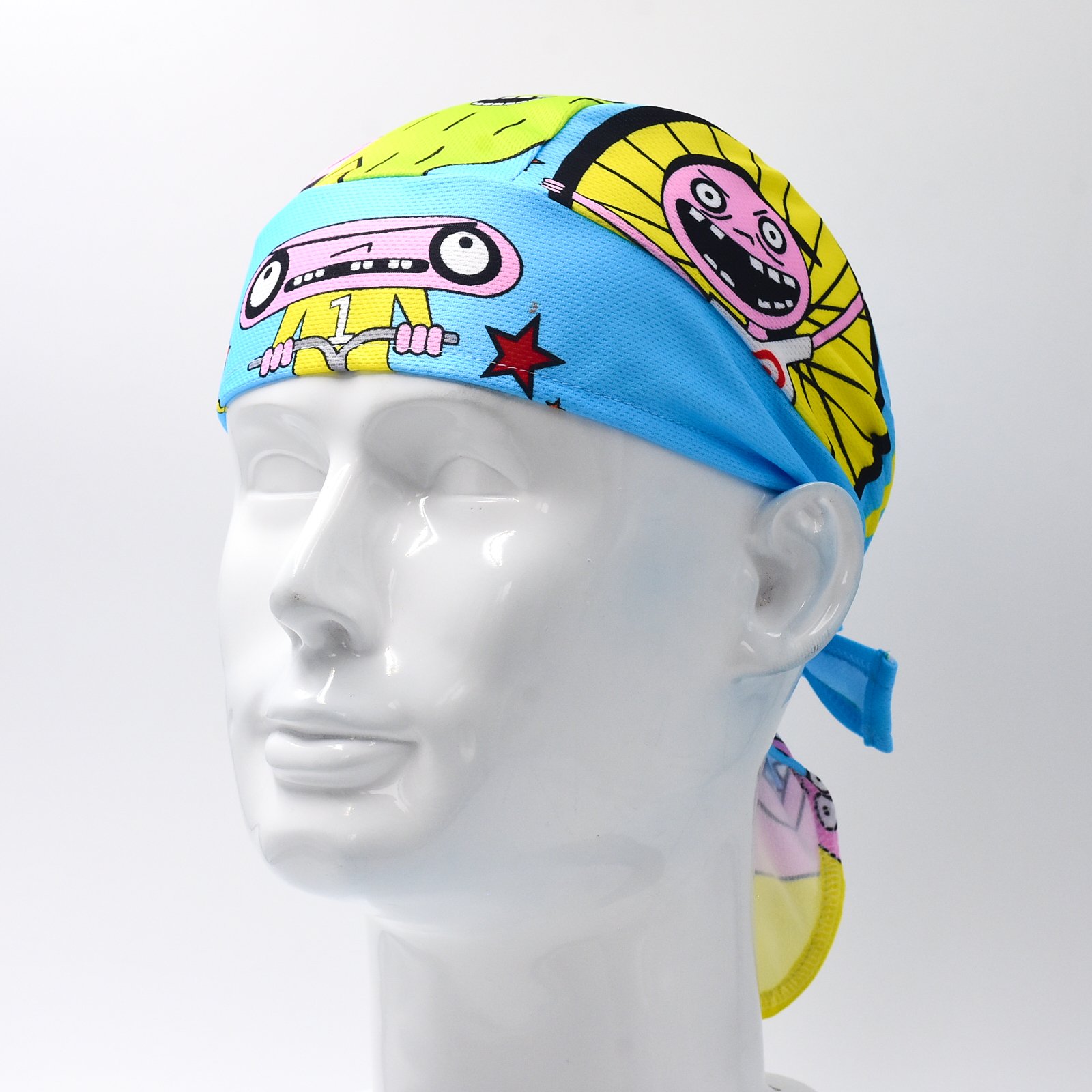 In the summer, you ride a pirate hood, dry a turban, sweat and air-skinner