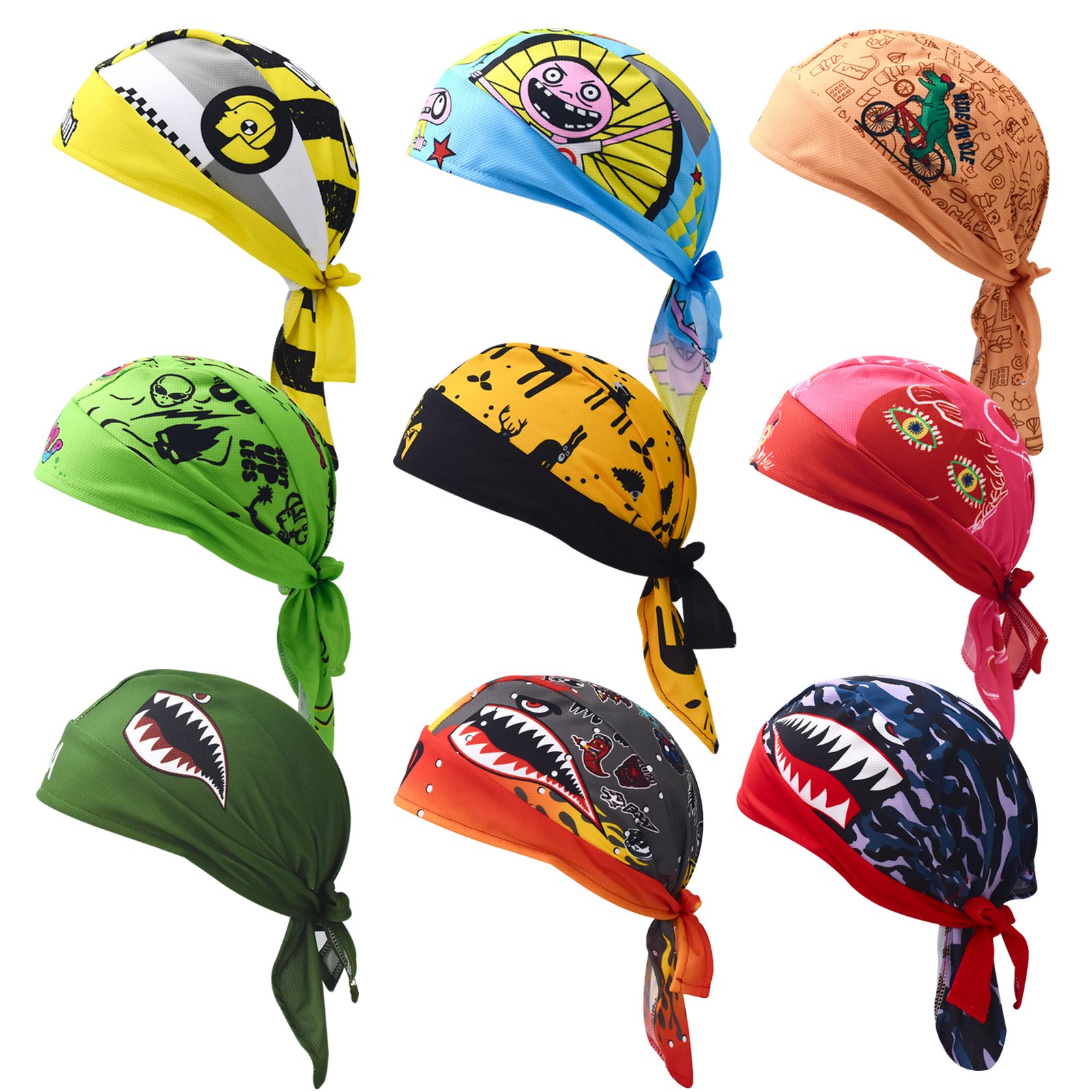 In the summer, you ride a pirate hood, dry a turban, sweat and air-skinner