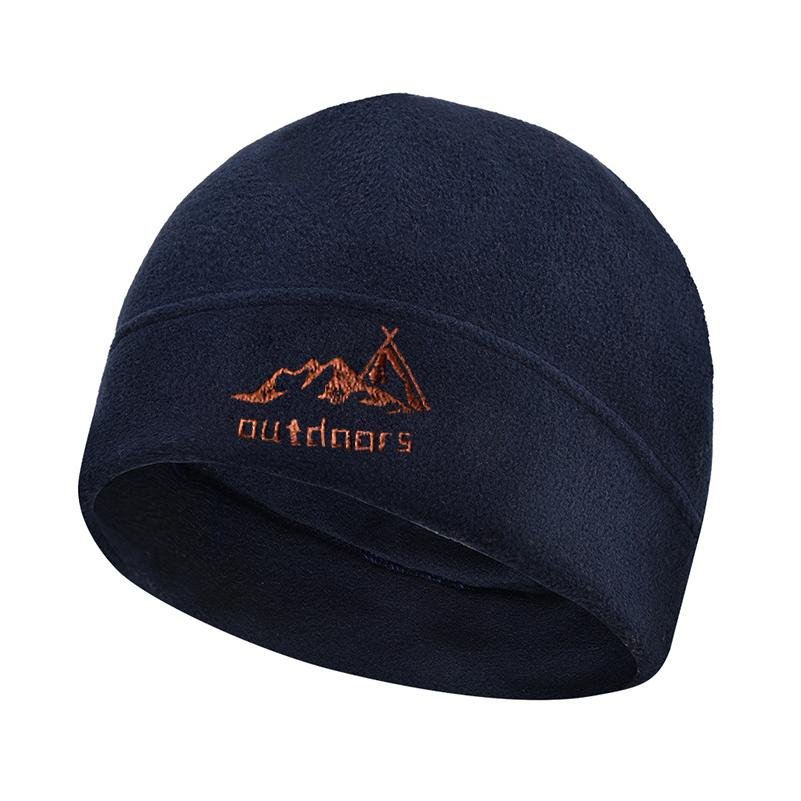 Outdoor hooded men and women rocking velvet in winter and skiing on their hiking hats