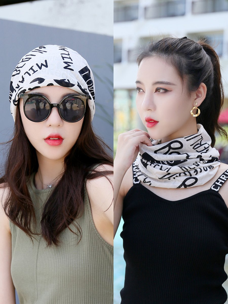 Summer sun-turban women with ice caps and multi-hatted super-sweet students to cover the sun