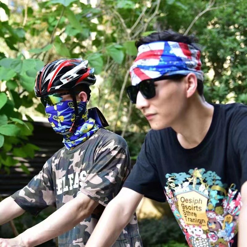 The man who rides the turban magic turban on the outside, the woman's summer thin, cool, sunproof, UV-proof mask