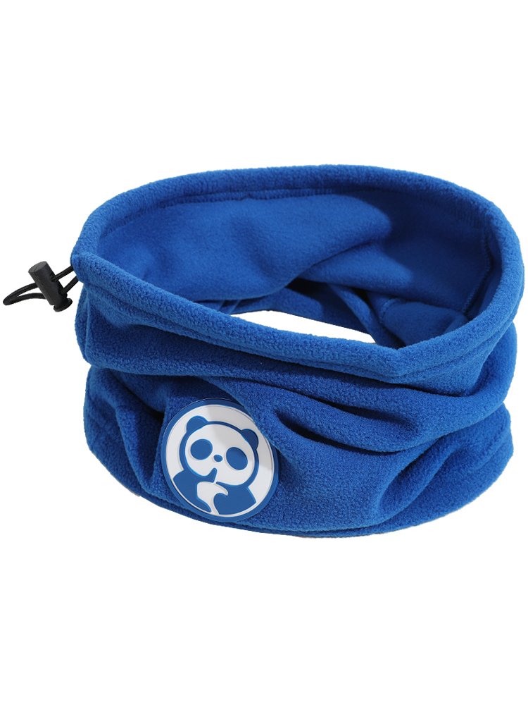 A man with a velvet blue scarf and a man with a little neck-protected tweezer, riding a ski mask in winter