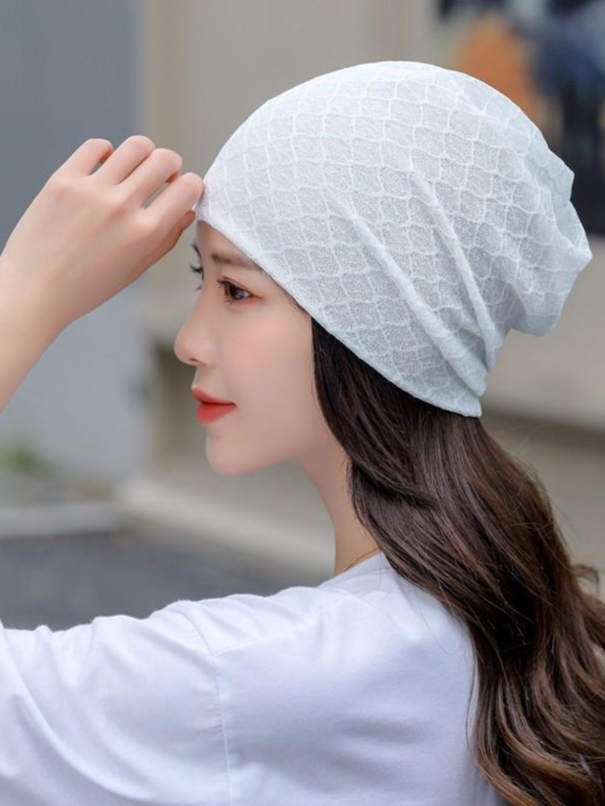 Summer turban neck sunscreen, ice-wired air-conditioning caps, outdoors for the forehead and tan