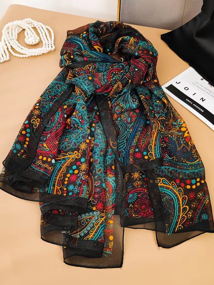 Spring, autumn, 2024 new Bohemia, large-sized scarf girl, sunburned beach towels