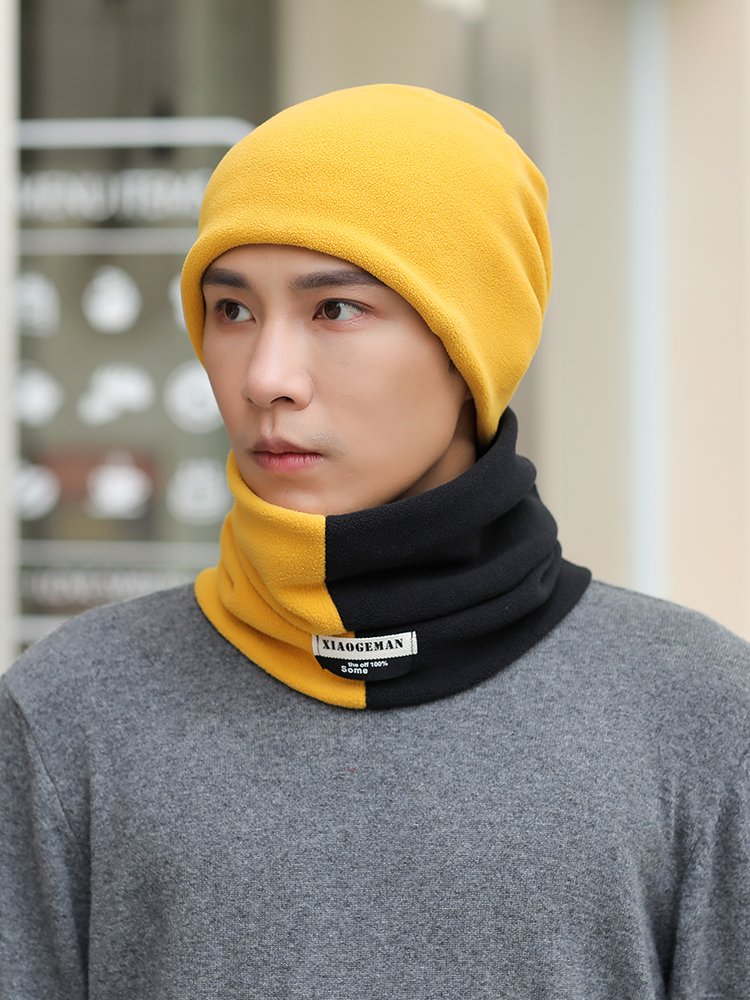Two sets of turbans for a man with velvet and a thick scarf in the autumn and winter