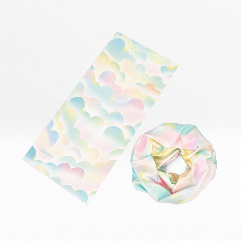 DIKEDU MEN AND WOMEN OUTDOORS UPF50 + UV-PROTECTED ICE-MAGIC HEADSCARVES RIDING A FACE MASK AROUND THEIR NECKS