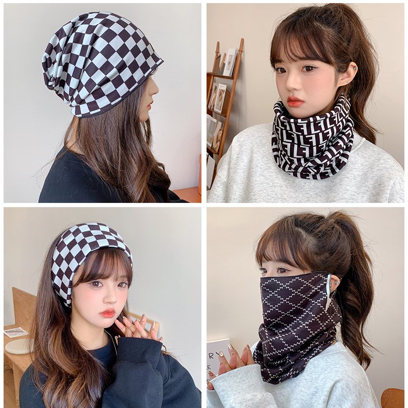 I'm wearing a multi-purpose turban for women in autumn and winter
