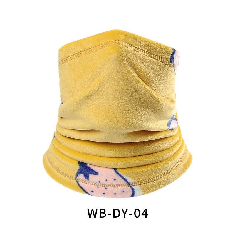 Winter ski masked girl velvet, neck-crowded boy rides a wind turban to keep him cold